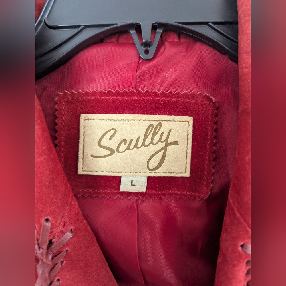 Scully Red Suede Fringe Leather Jacket (SIZE LARGE) - Picture 12 of 16
